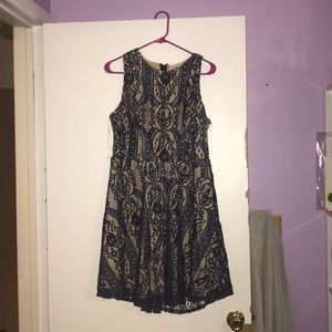 Blue and tan Charlotte Russe dress